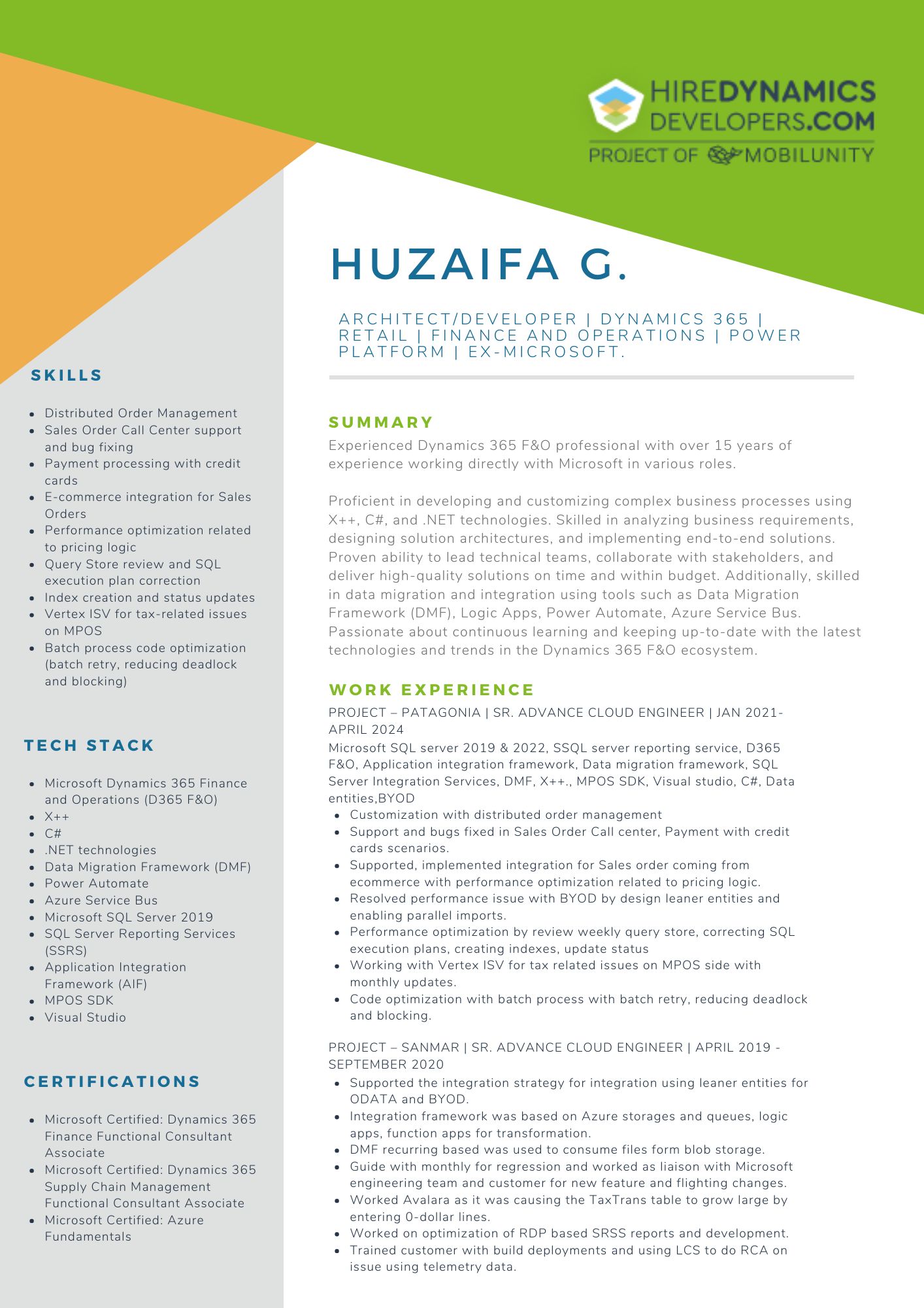 Finance and Operations Microsoft Dynamics Programmer