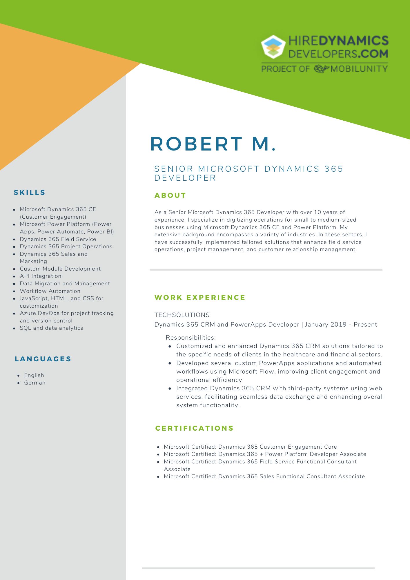 Senior Microsoft Dynamics 365 Developer